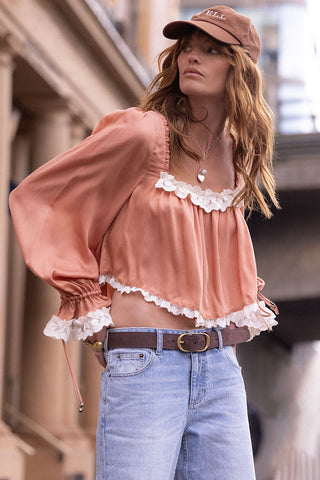 Poison Peach Blouse