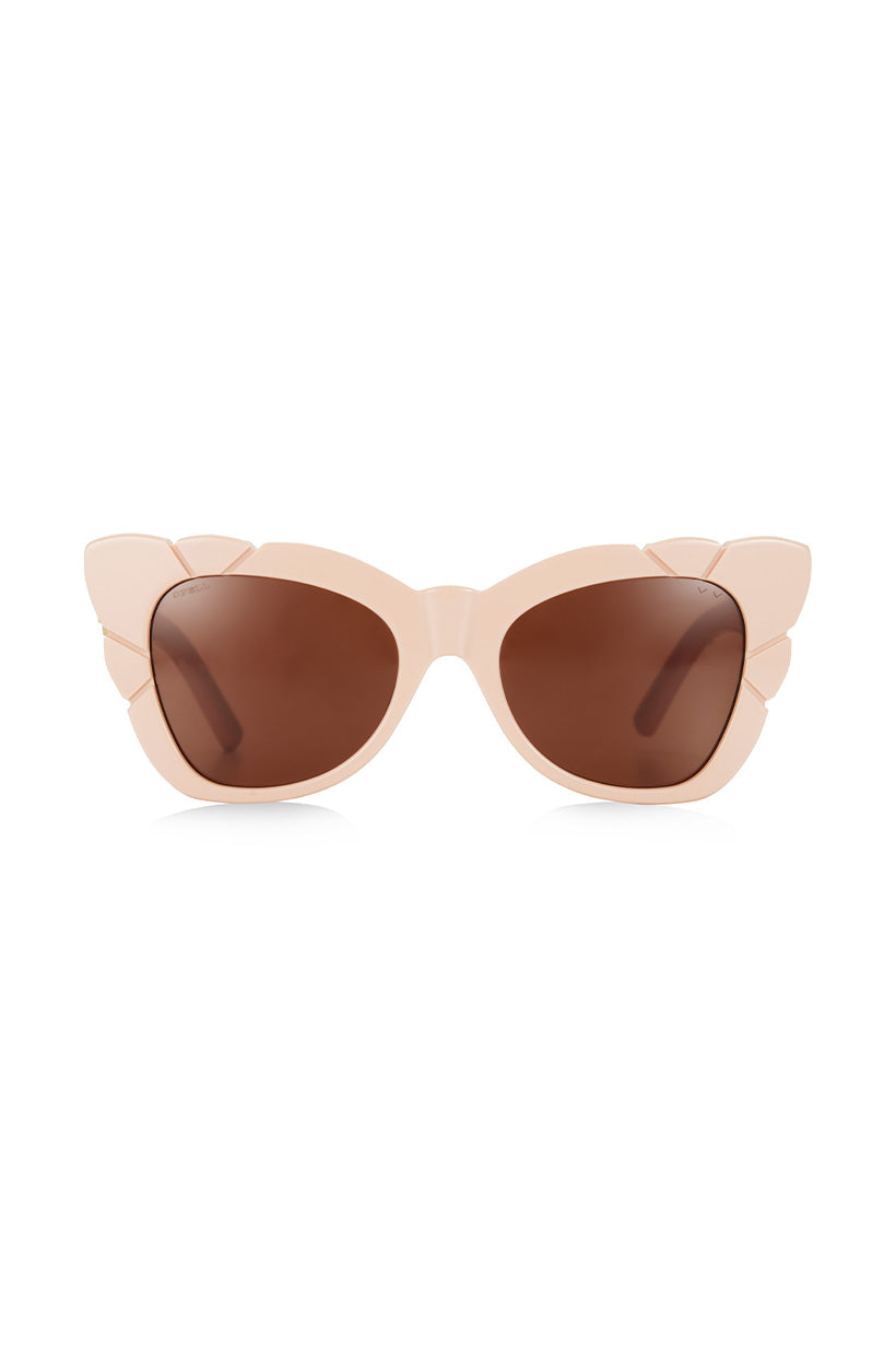 Marilyn Thick Arm with Solid Brown Lens Sunglasses